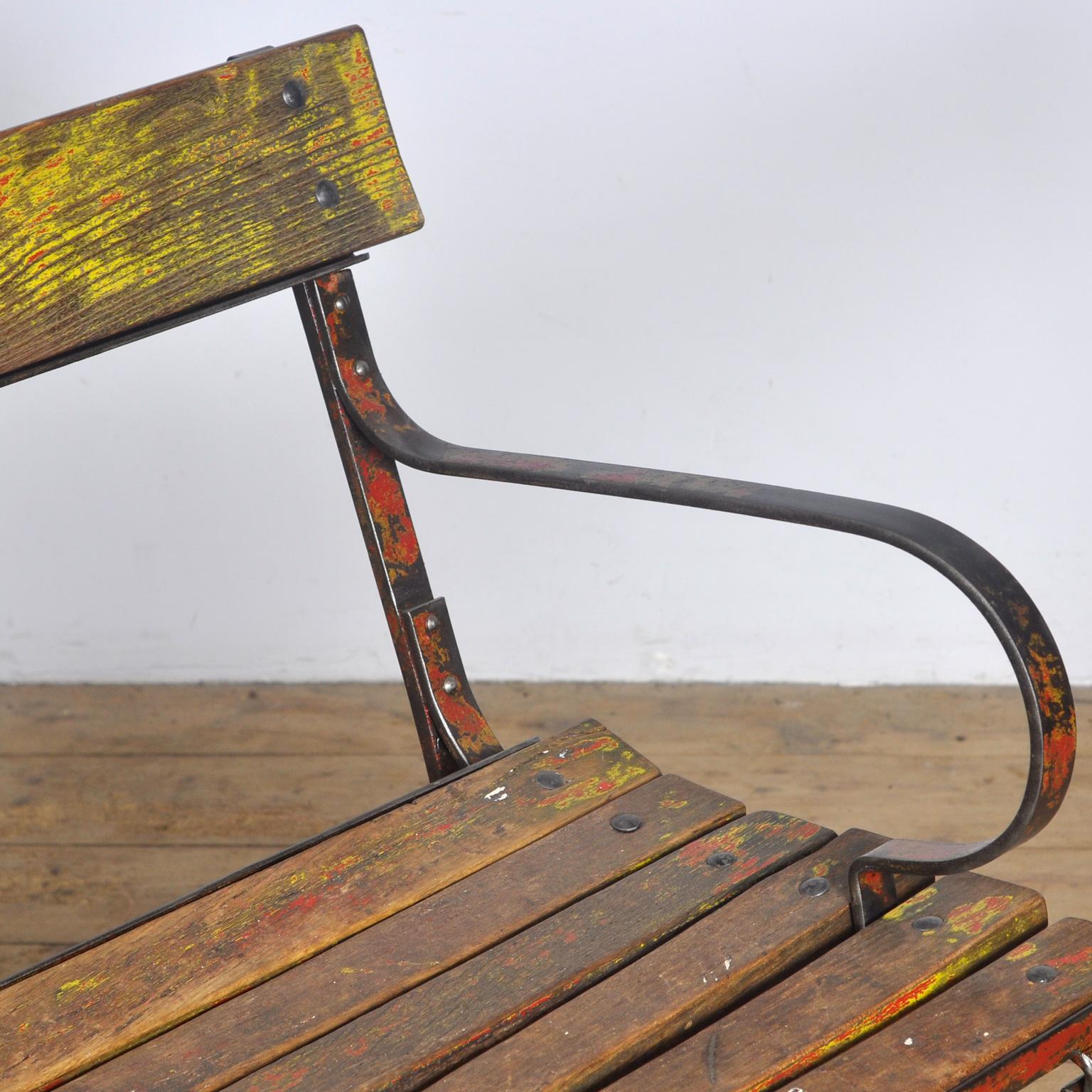 Riveted Iron Park Bench 1920s For Sale 1