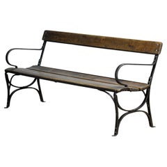 Antique Riveted Iron Park Bench, 1920’s