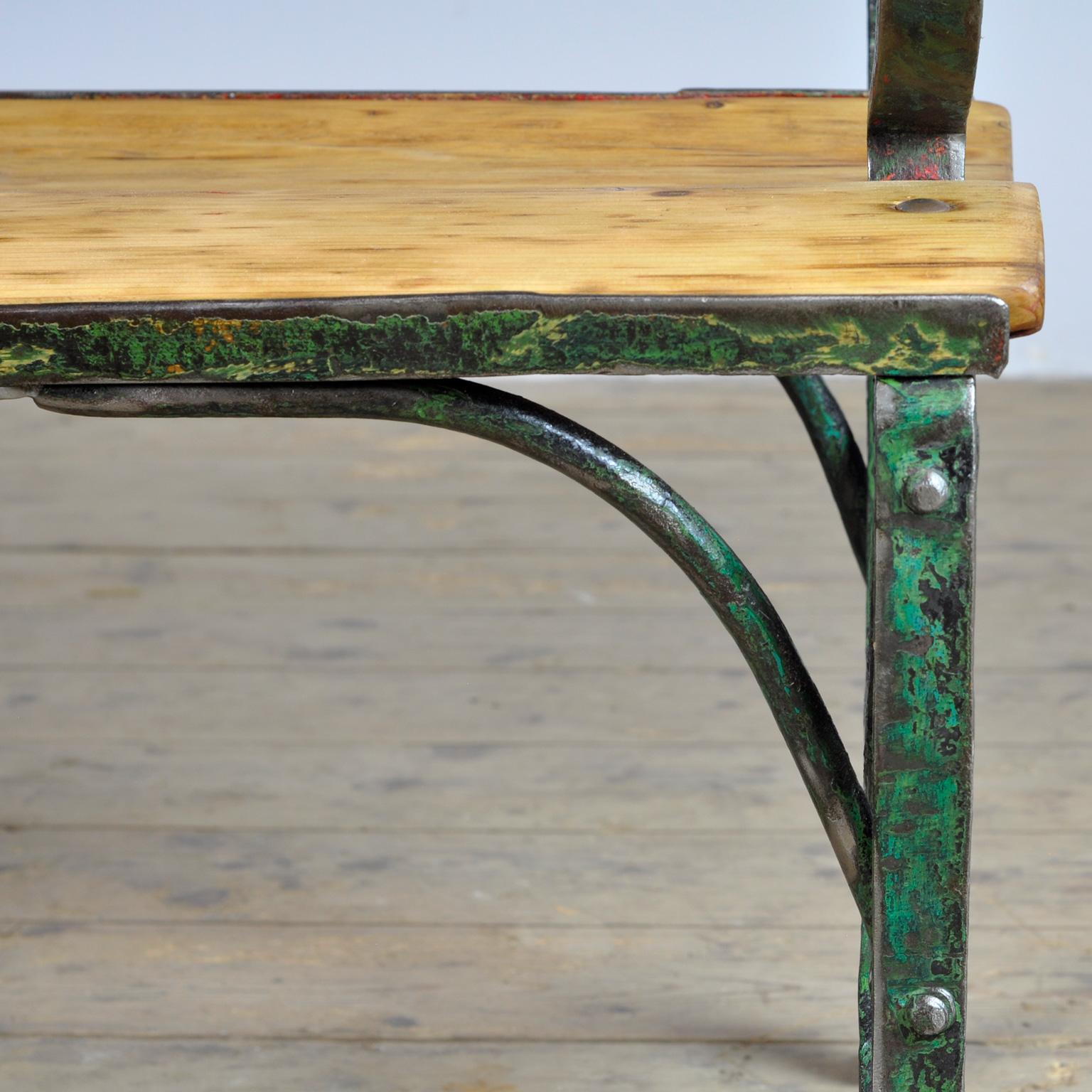 Riveted Iron Park Bench from the 1920s 5