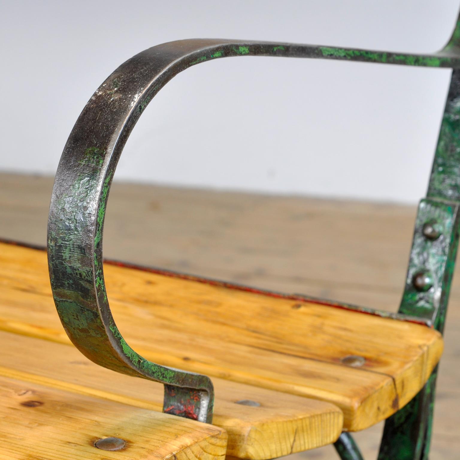 Riveted Iron Park Bench from the 1920s 7
