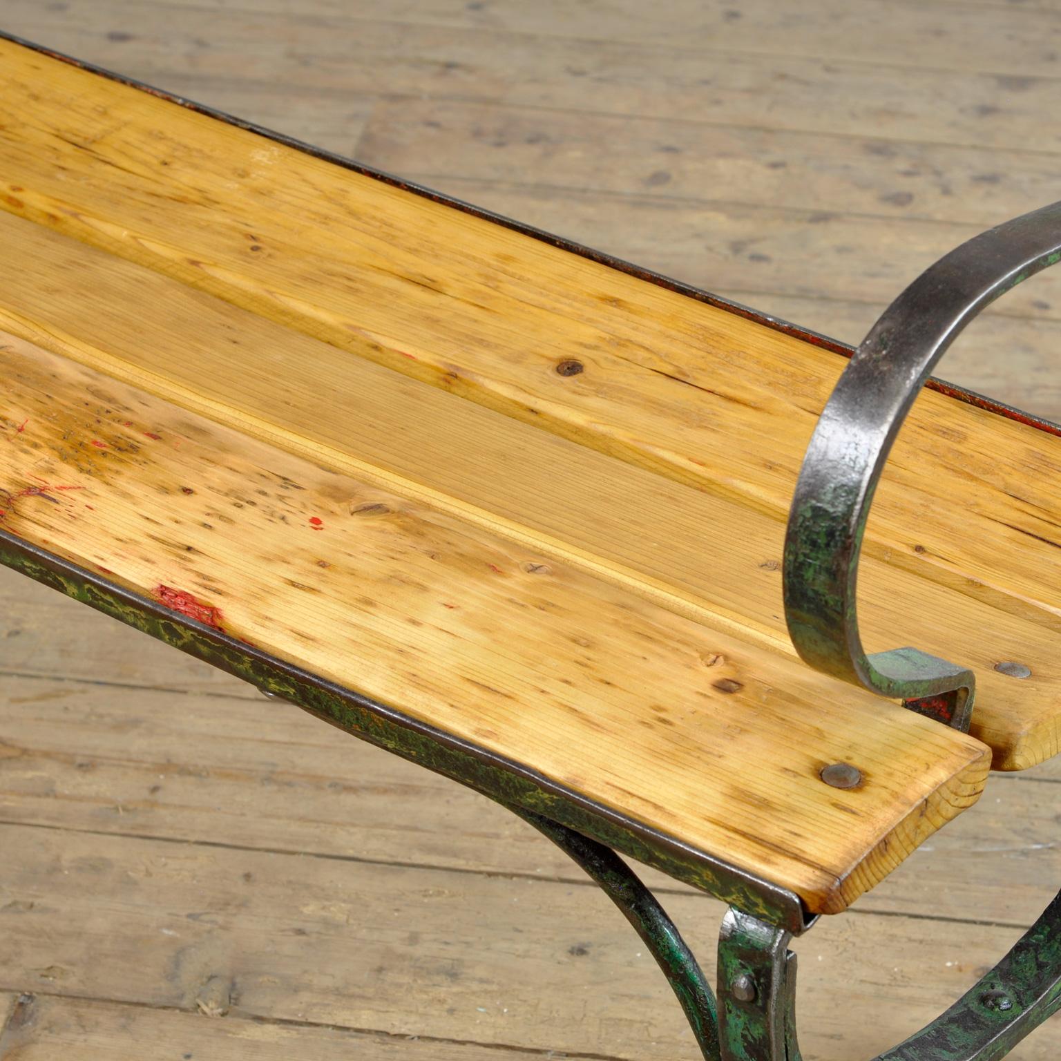 Riveted Iron Park Bench from the 1920s 8