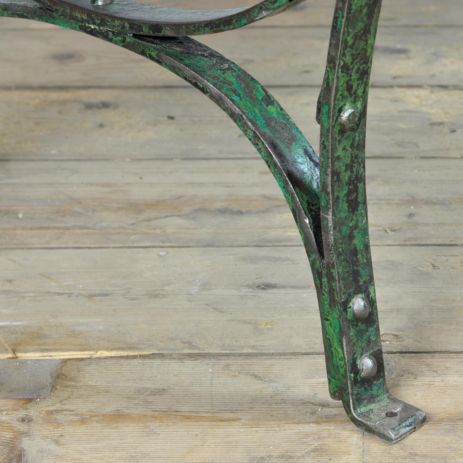 Riveted Iron Park Bench from the 1920s 2