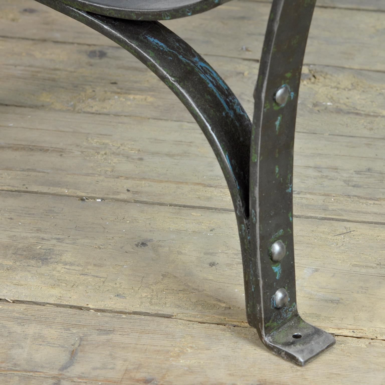 Riveted Iron Park Bench from the 1930s 2