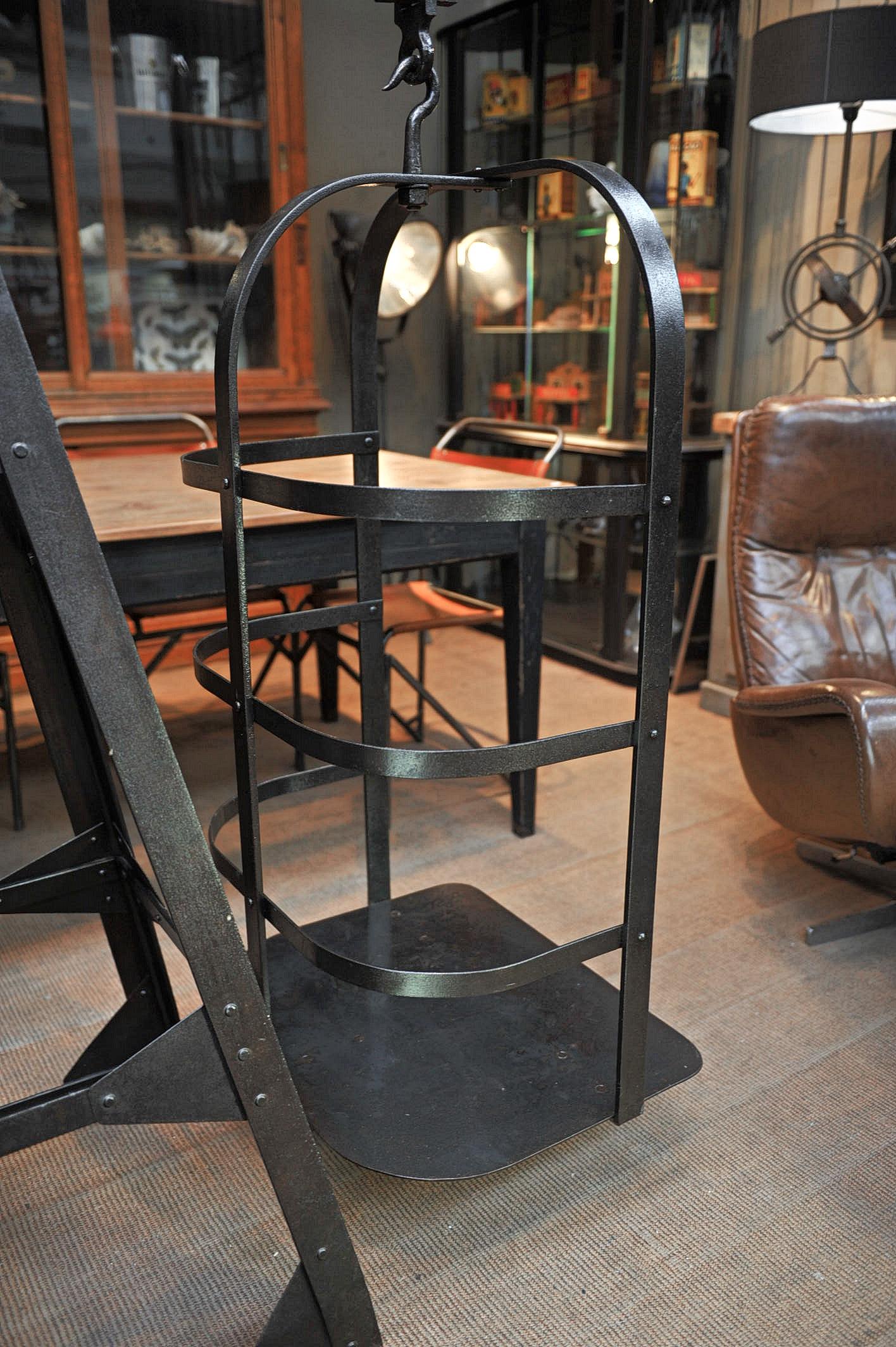 Riveted Polished Iron Commerce Large Scale by J.Bruyninckx & Fils Bruxelles For Sale 6