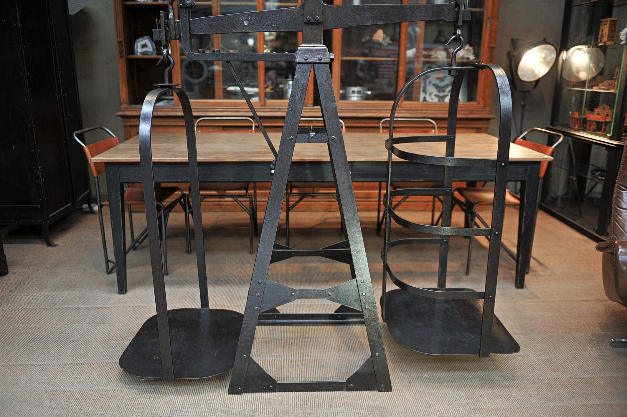 Riveted Polished Iron Commerce Large Scale by J.Bruyninckx & Fils Bruxelles For Sale 7