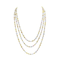 Riviera 26.98 Carat Multi-Color Diamond Necklace