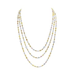 Riviera 26.98 Carat Multi-Color Diamond Necklace