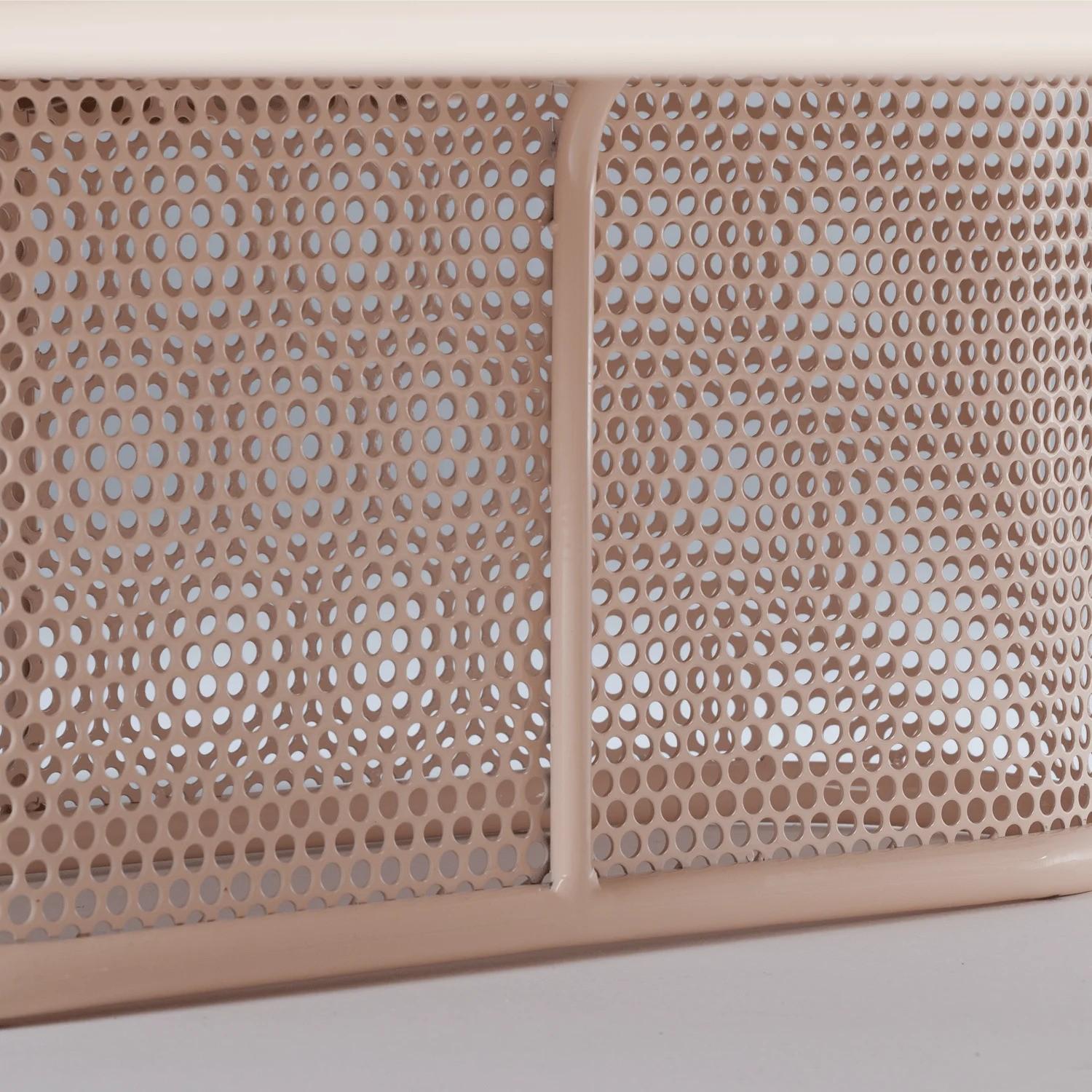 Banc Riviera 180cm en métal ivoire laqué et tissu à rayures pour l'extérieur Neuf - En vente à Lisbon, PT