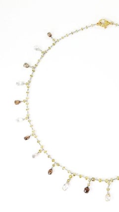 Riviera Briolette Multi-Color Diamond Necklace