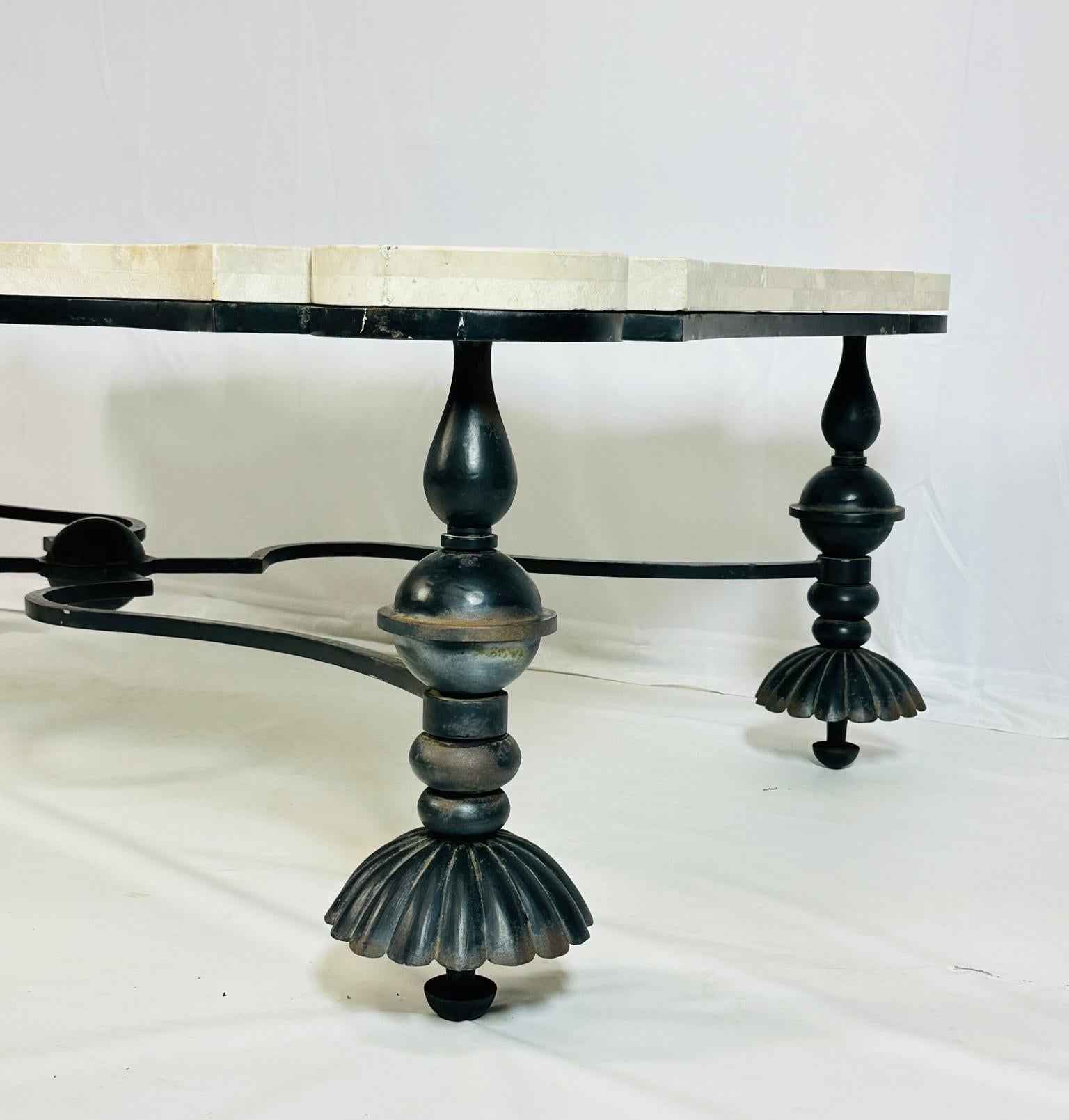 Wrought Iron Riviera Coffee Table by Jean de Merry
