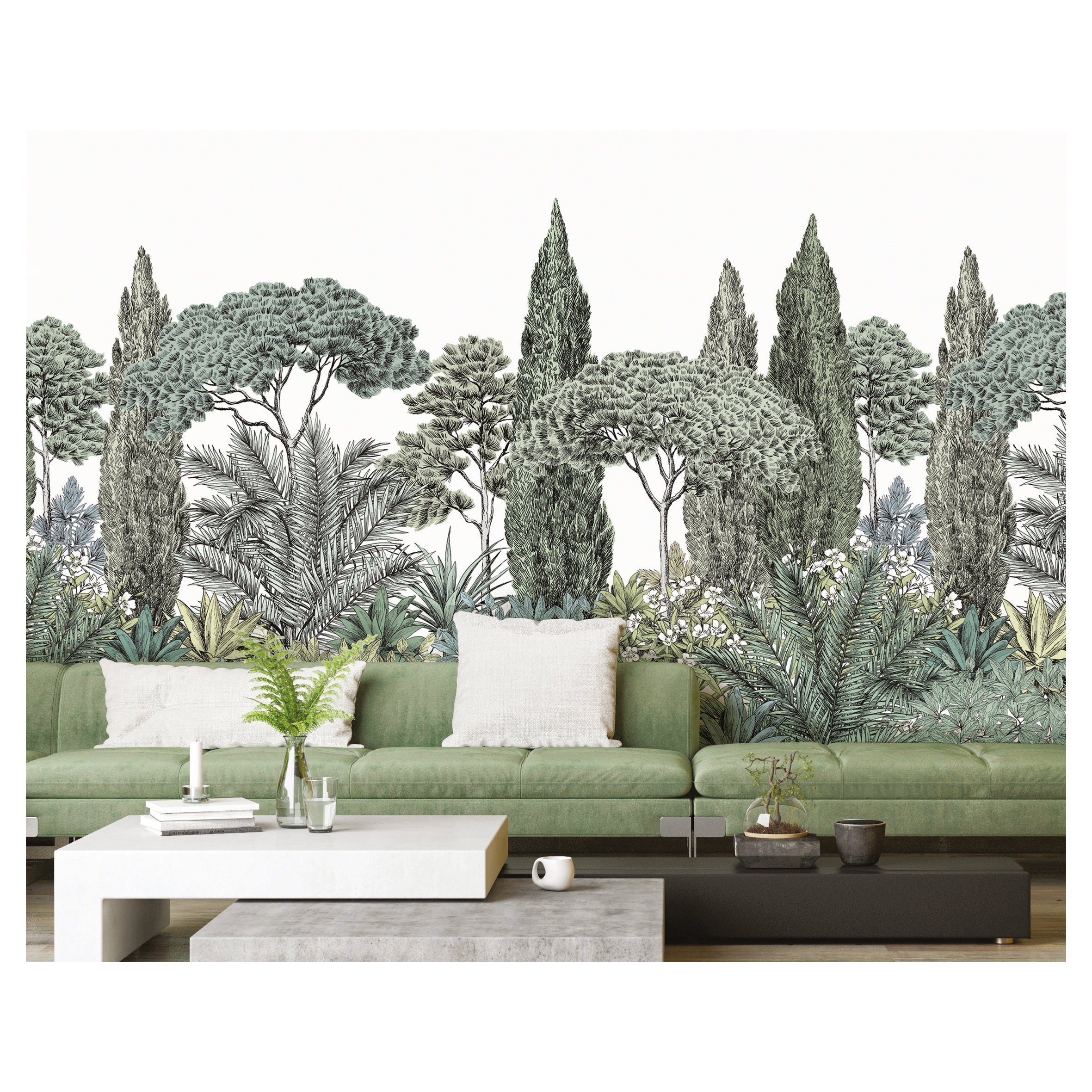 Riviera, Customizable, Digital Printing, Mural Decor, Isidore Leroy For Sale