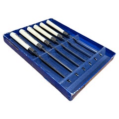 Riviera Cutlery, Custom Concave, Stainless Germany Box Set of 6 Knives Vintage Riviera Cutlery, Custom Concave, Stainless Germany Box Set of 6 Knives