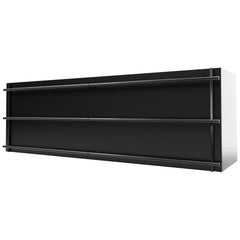 RIVERIA DRESSER - Modern Design in a Black Lacquer with Smoked Nickel Handles