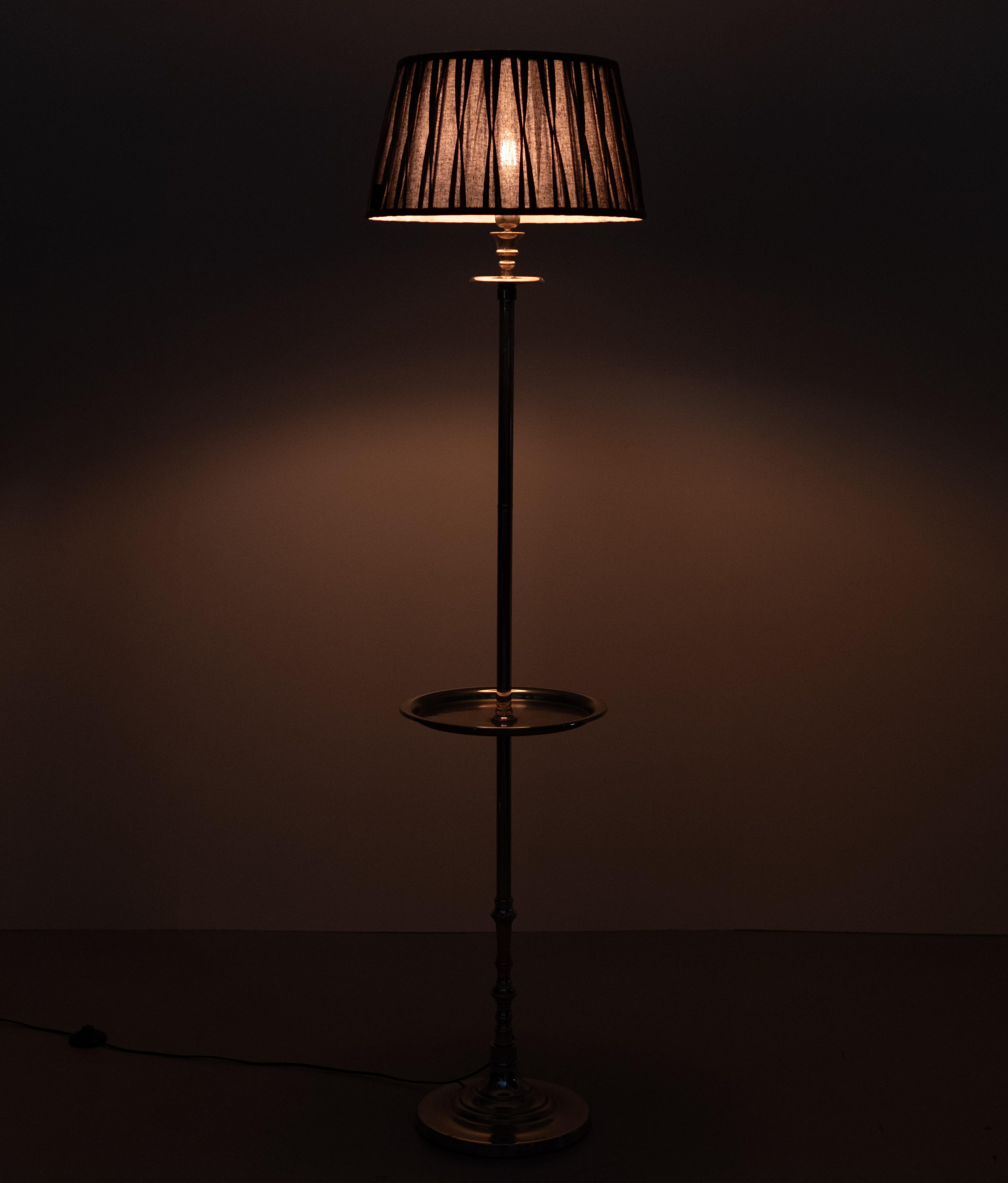 Chrome Riviéra  Maison  Butler tray Floor lamp  1990s For Sale