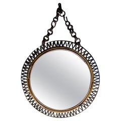 Espejo Riviera Bambú con ratán original , Italia años 60