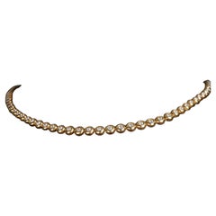 Collier Riviera en or jaune avec diamants