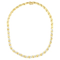 Riviera-Halskette mit Diamanten 1,10 Karat 10K Gelbgold