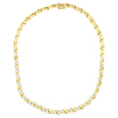 Collier Riviera avec diamants 1,10 carats et or jaune 10 carats