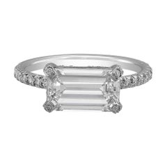 Riviera Platinum 2.01 Carat Emerald Cut Diamond Ring