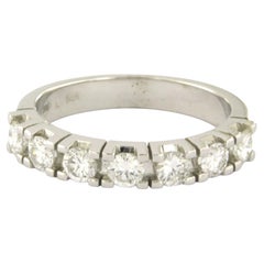 Anello RiVIERA con diamanti a taglio brillante fino a 0,88 ct, oro 14k, 3,7 grammi