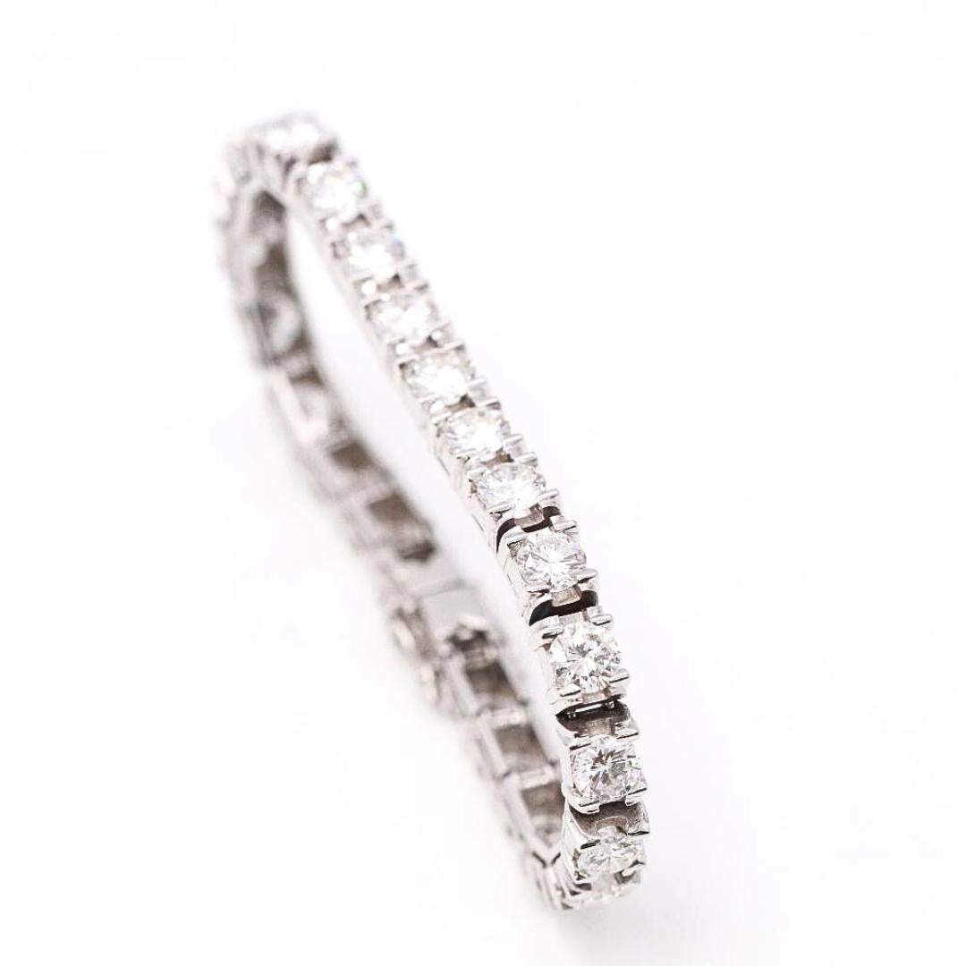 Riviere bracelet in white gold and diamonds. In Excellent Condition For Sale In BARCELONA, ES