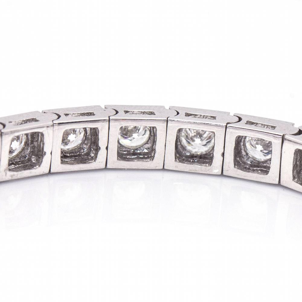 RIVIERE Bracelet in White Gold and Diamonds In New Condition For Sale In BARCELONA, ES