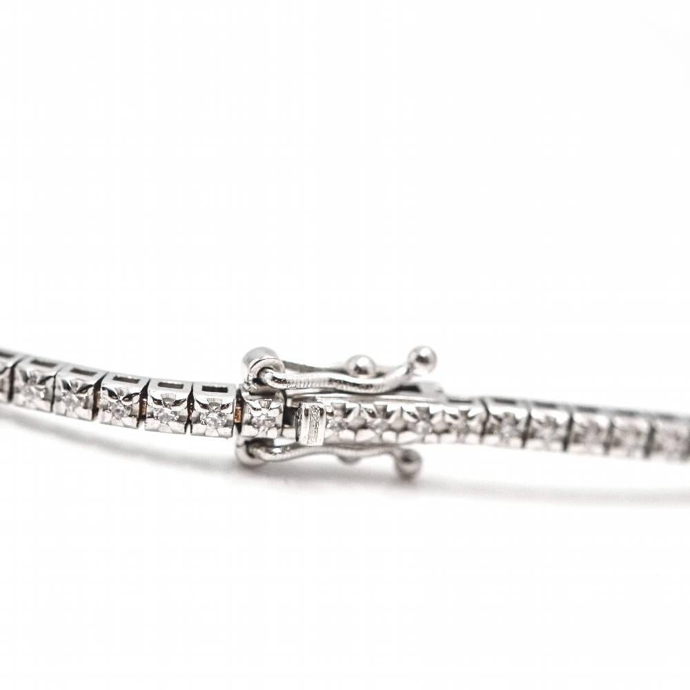 Bracciale Riviere in oro bianco e diamanti In condizioni Nuovo a Barcelona, CT