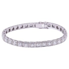 RIVIERE Bracelet in White Gold and Diamonds
