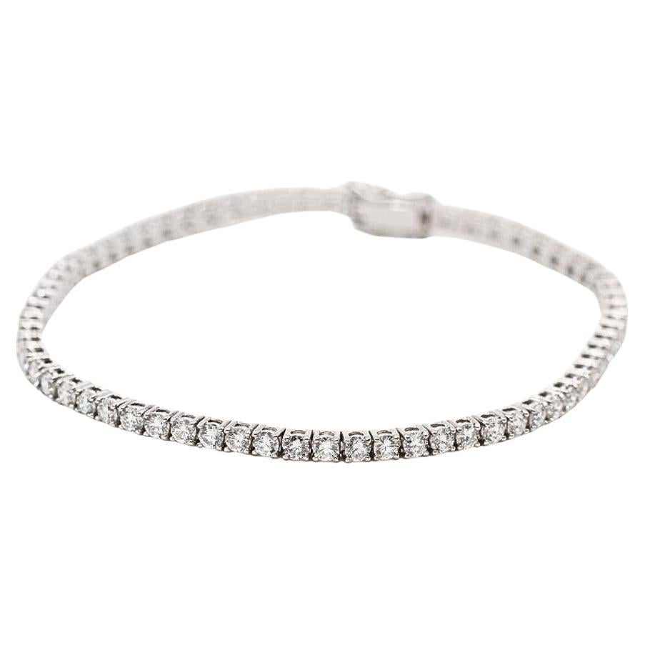 Bracelet Riviere en or blanc et diamants