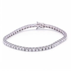 Riviere Bracelet in White Gold and Diamonds