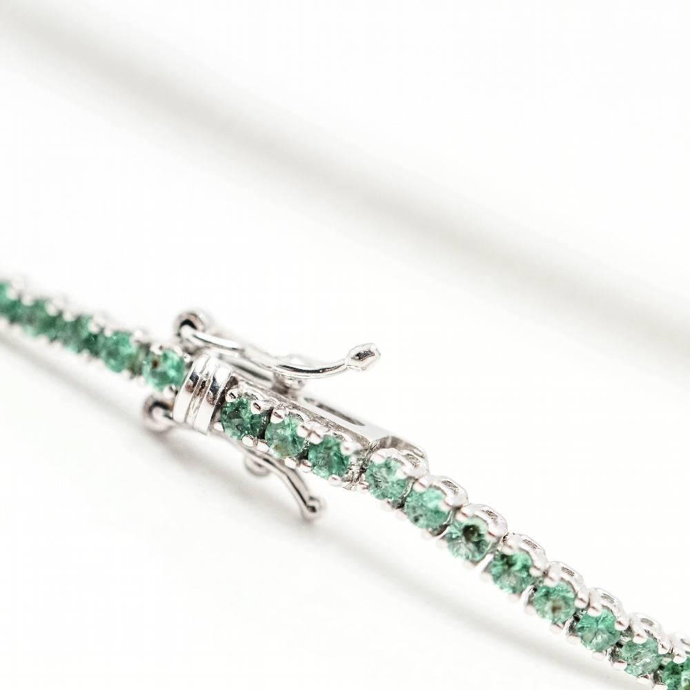De las mujeres Pulsera Riviere de Oro Blanco y Esmeralda en venta