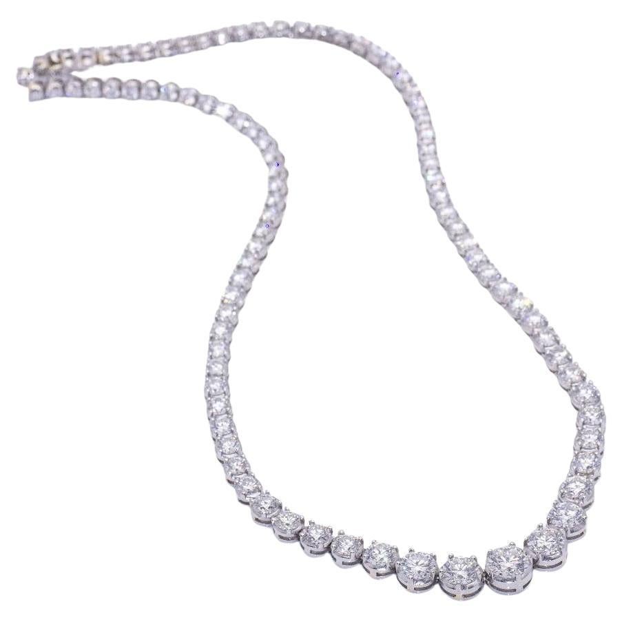 RIVIERE Degradé Diamond Necklace For Sale