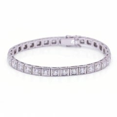RIVIERE Diamond Bracelet in 18K White Gold