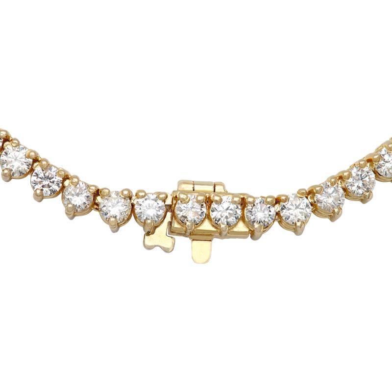 Collier Riviere en or jaune et diamants Pour femmes en vente