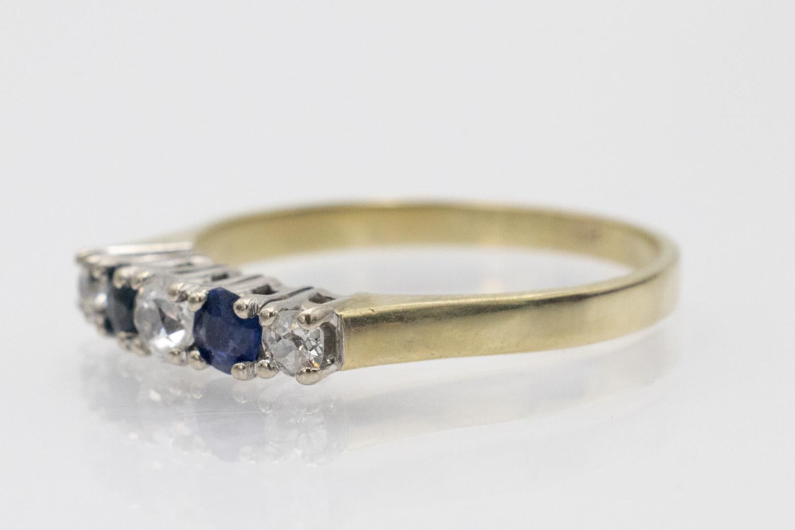 De las mujeres Anillo Rivière con zafiros y diamantes talla antigua. en venta