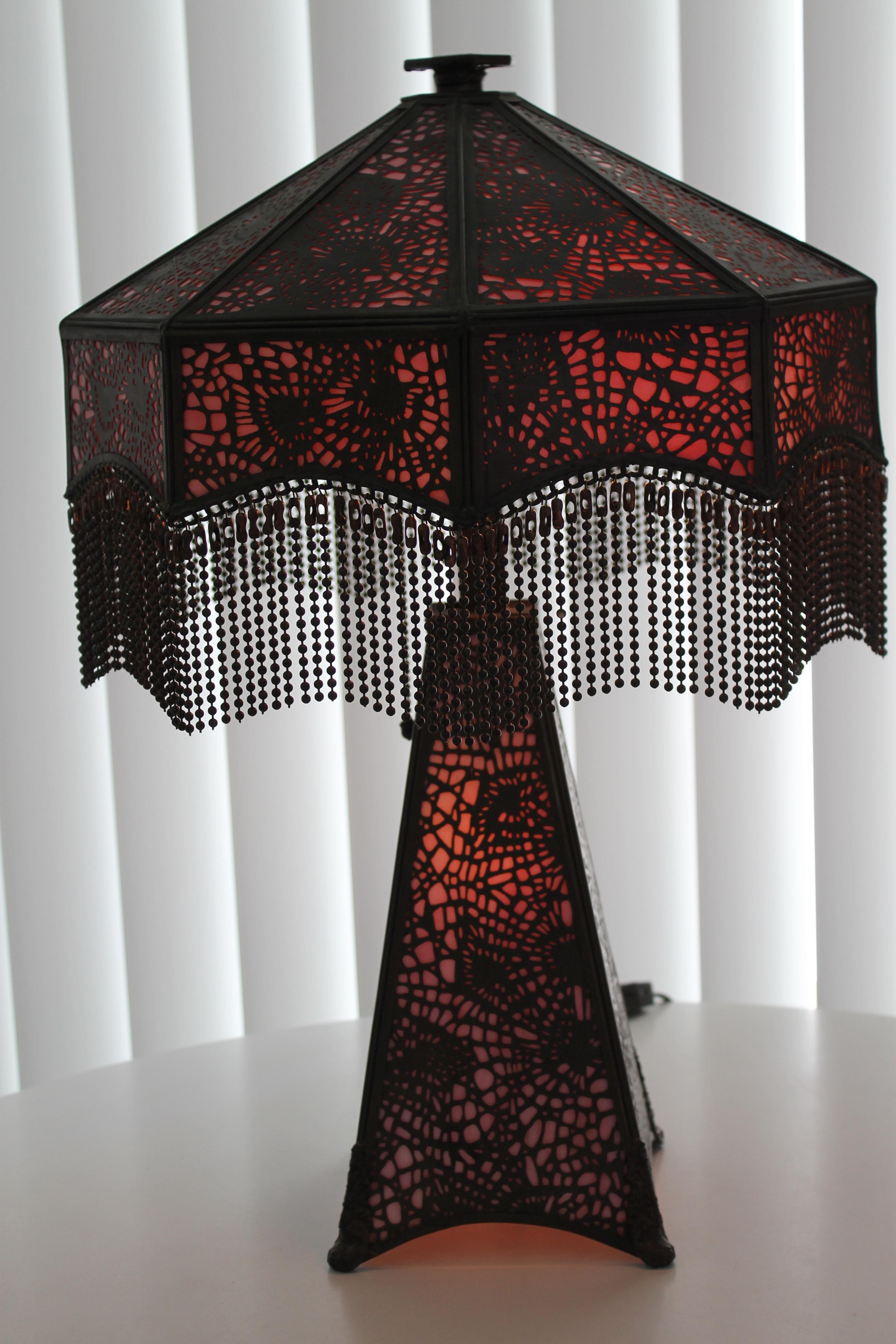 Glass Riviere Studios Arts & Crafts Lamp