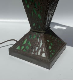 Rivière Studios Grapevine Pattern Early Art Nouveau Panel Lamp