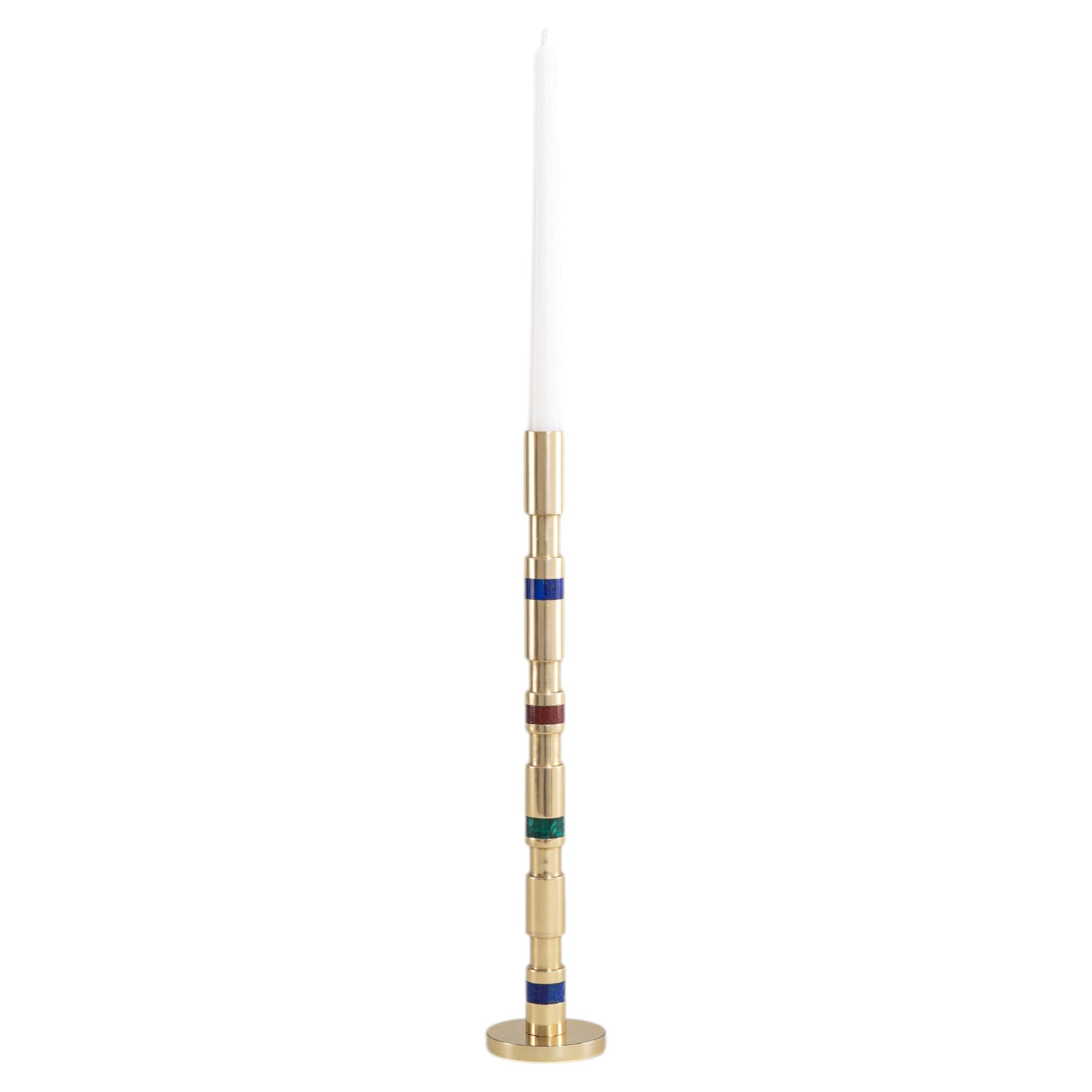 Brass Candle Holder, Rivoli in Brass, Viya by Vikram Goyal For Sale