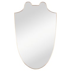 Specchio a scudo Rivoli - Ottone italiano vintage