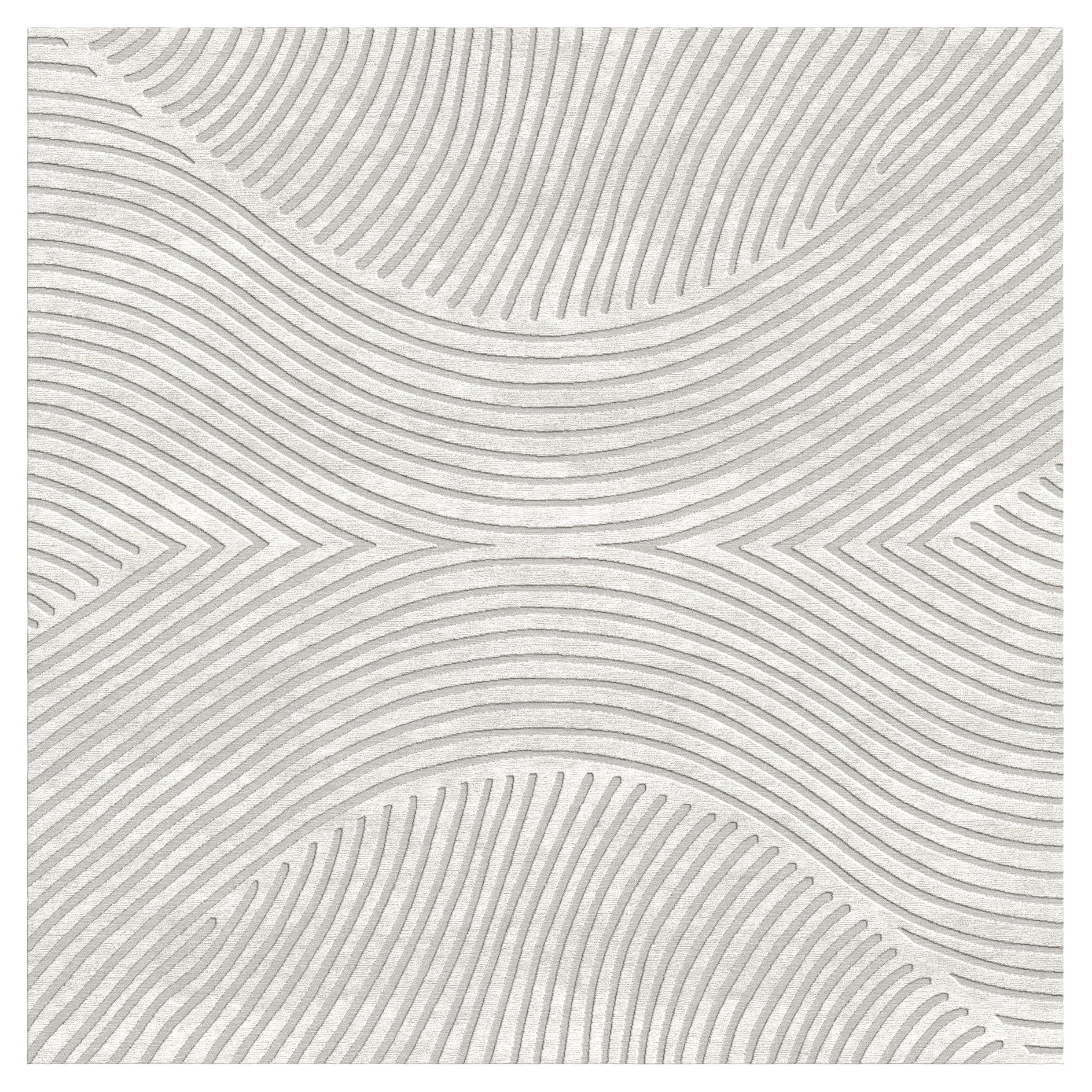 GREEN STRATA ORBIT - Tapis fait main sur mesure par Rugs 
Co.