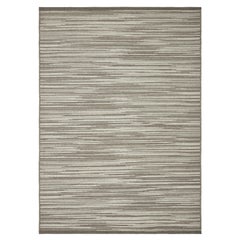 Tappeto Rivus 8x10ft in lana grigia con texture variegata e design di lusso tessuto a mano
