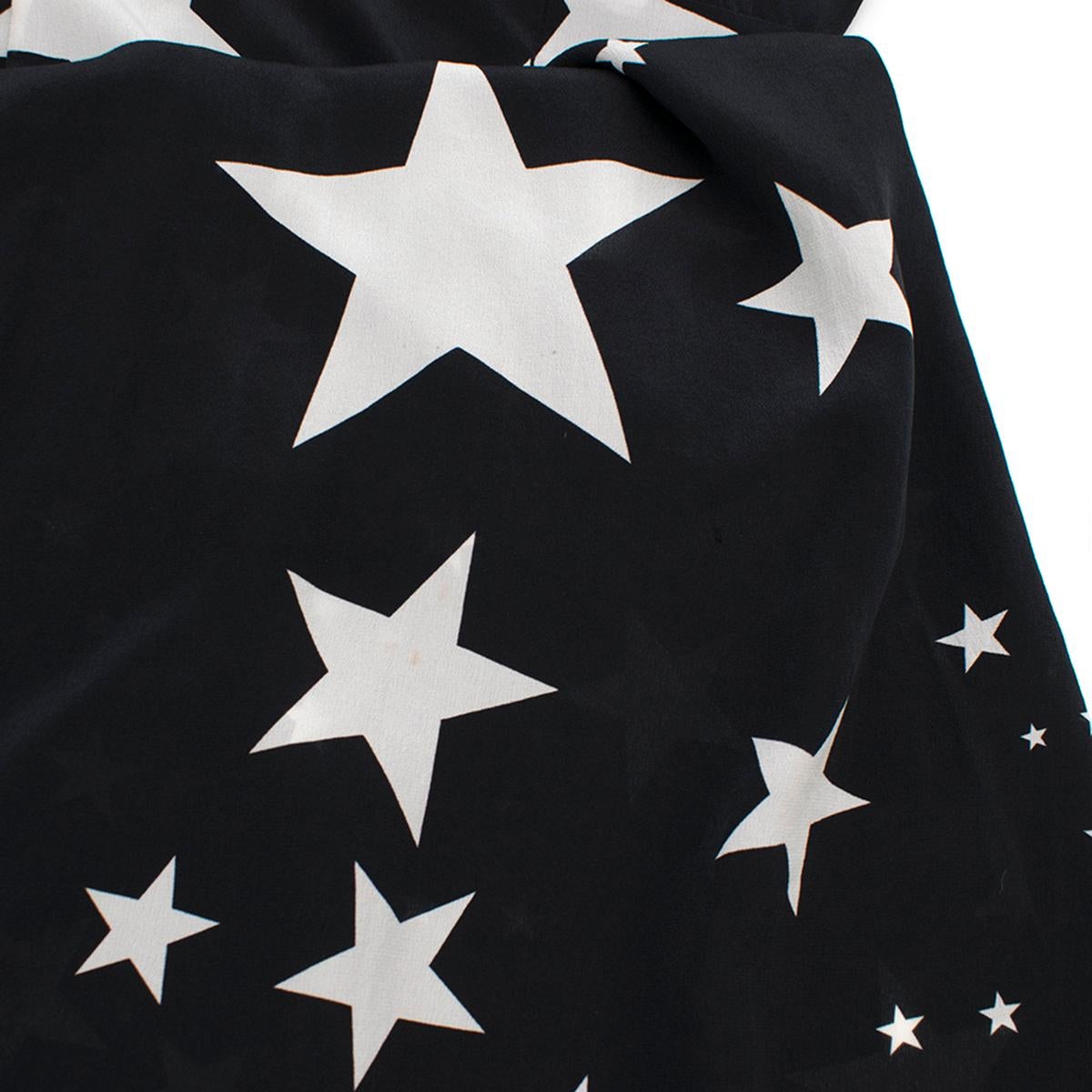 Rixo Alice Black Star Print Midi Dress SIZE M 3