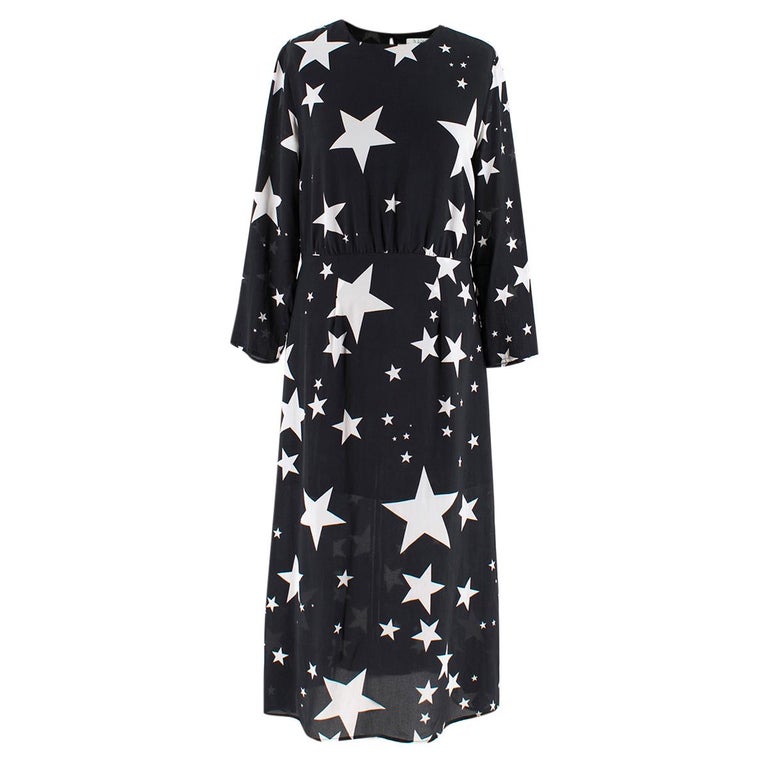 Rixo Alice Black Star Print Midi Dress SIZE M at 1stDibs | rixo june dress  black, rixo star print dress, rixo star dress