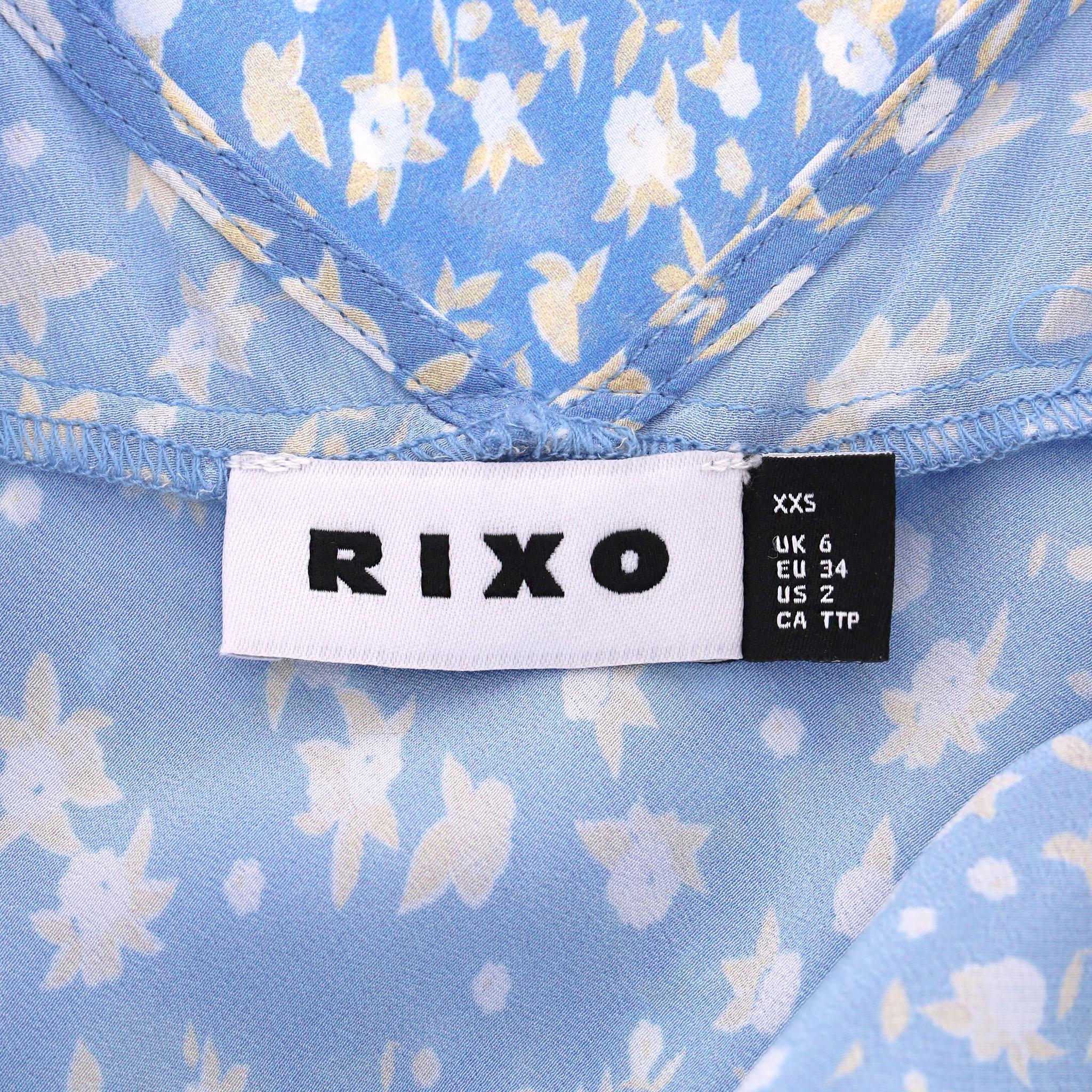 Donna Maxi abito in seta con stampa floreale Rixo in vendita