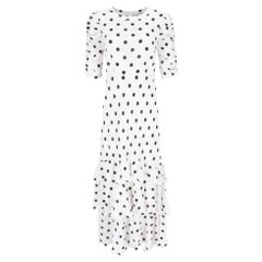 Maxivestido con volantes de mezcla de seda y lunares Rixo