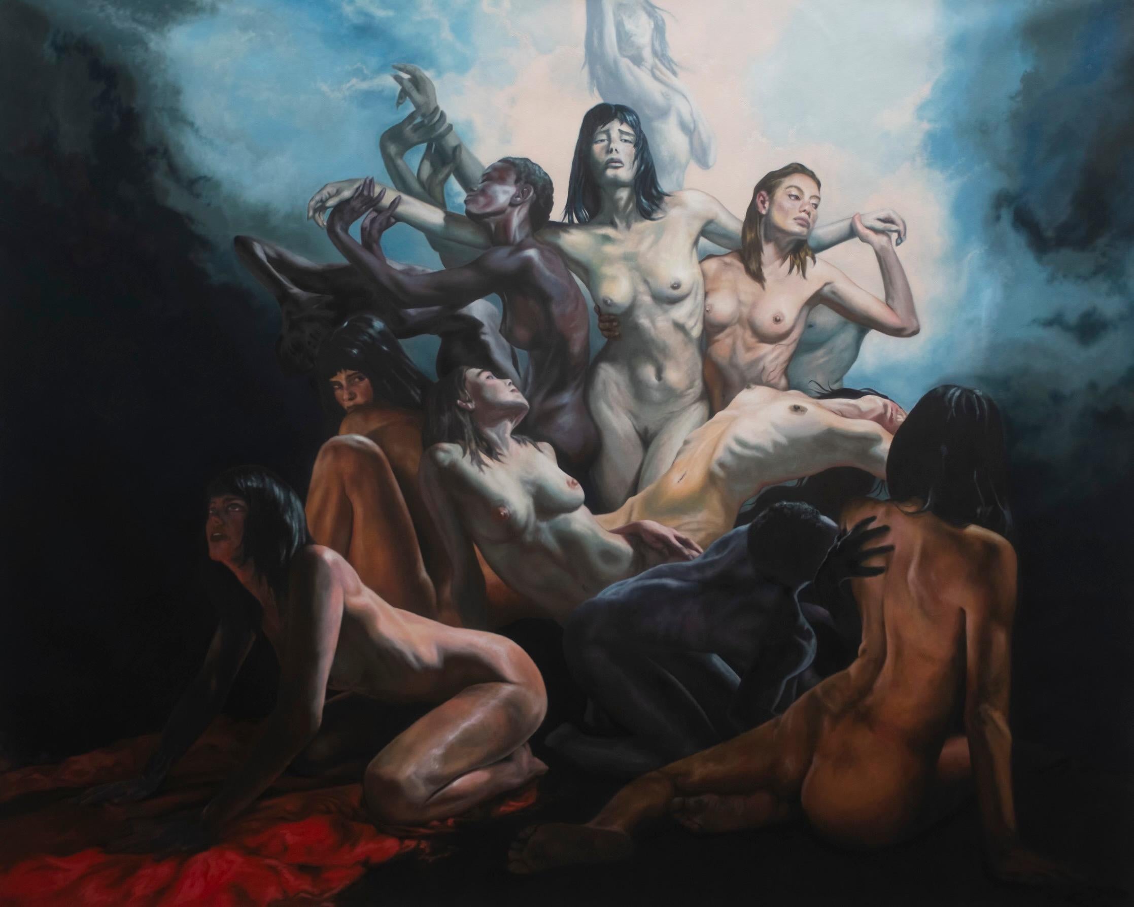 Child & Child & Pride" di Rizaldy - Nudo figurativo epico barocco contemporaneo