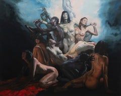 Hijos del orgullo" de Rizaldy - Desnudo figurativo barroco contemporáneo épico