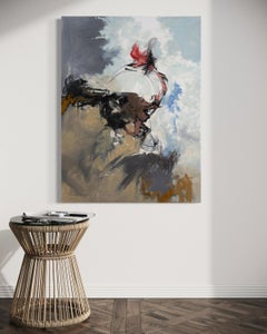 "Death of the Ego", Deep Earth Tone Abstract Oil Painting, Signed, 40x30, 2024
