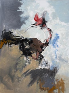 Death of the Ego" - Traumhaftes zeitgenössisches Abstraktes - kühle und erdige Töne