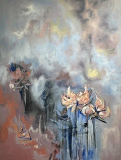 'The Happiest You'll See Them' by Rizaldy - Dreamlike Abstract - Blues and Pinks
